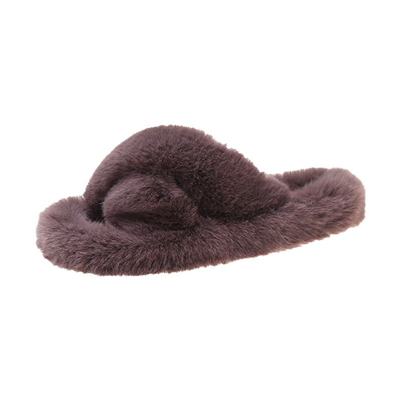 Damen Flauschige Hausschuhe mit kuscheligem Innenfutter R&B