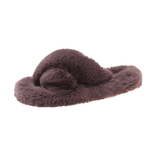 Damen Flauschige Hausschuhe mit kuscheligem Innenfutter R&B