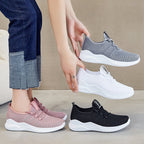 Damen Sportliche und atmungsaktive Sneakers mit flexiblem Strickoberteil R&B