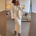 Damen Blazer-Kleid mit Modernem Schnitt und Taillierter Passform Heidi-Mode