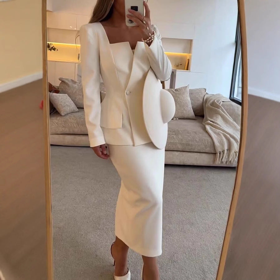 Damen Blazer-Kleid mit Modernem Schnitt und Taillierter Passform Heidi-Mode