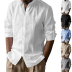 Herren Legeres Langarmhemd im modernen Casual-Stil mit Knopfdesign R&B