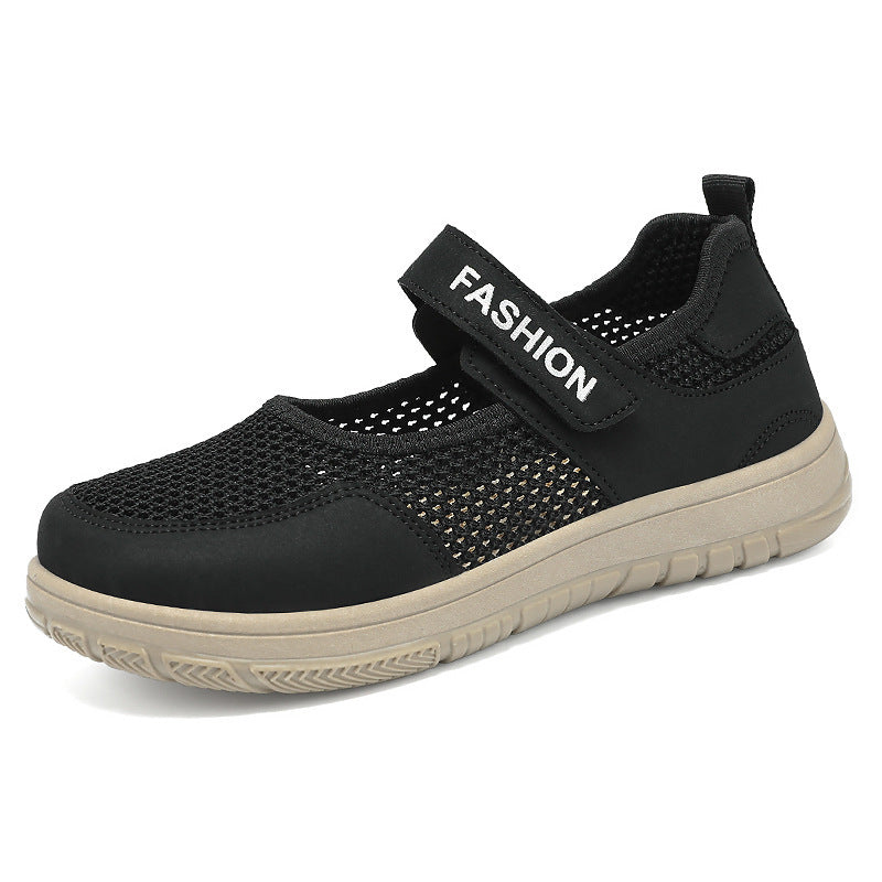 Damen luftige Leichtgewicht Sneakers mit Klettverschluss R&B