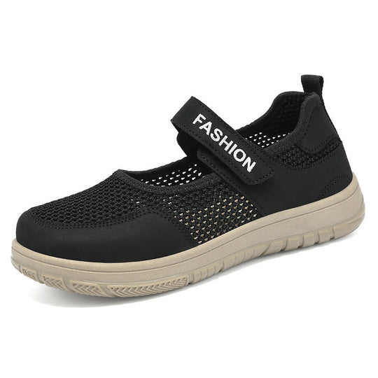 Damen luftige Leichtgewicht Sneakers mit Klettverschluss R&B