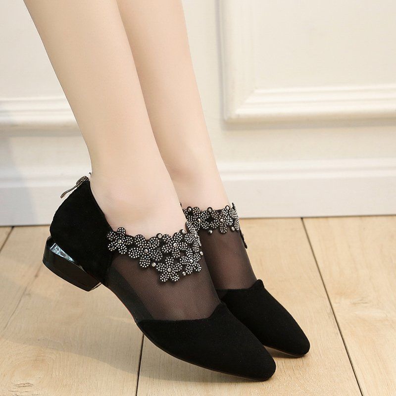 Damen Elegante und femininen Ballerinas mit einzigartiger Blütenverzierung R&B