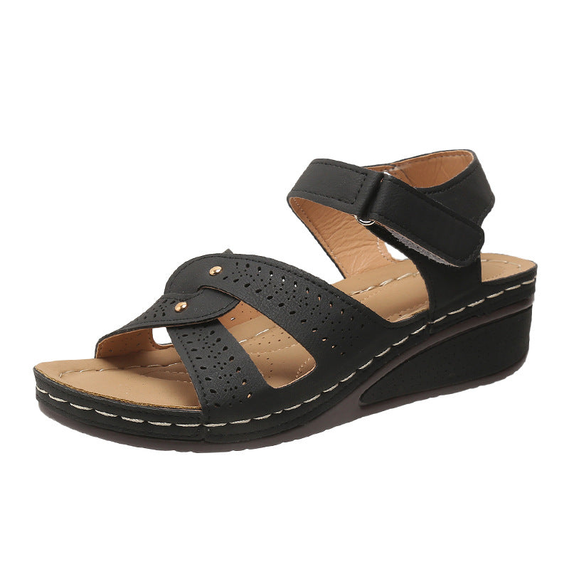 Damen Komfortable und elegante Keil-Sandalen R&B