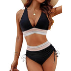Damen Hochtailliertes Bikini-Set mit elastischen Details R&B