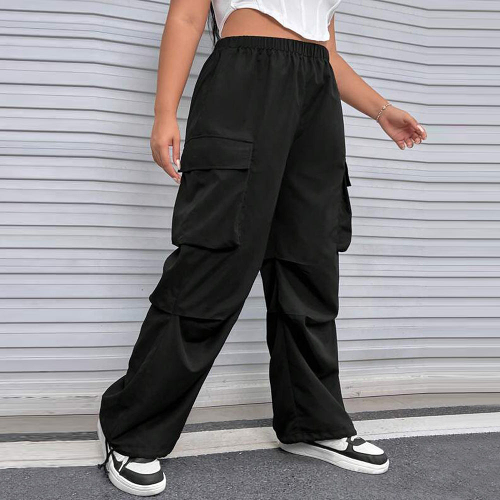 Damen Cargohose mit seitlichen Taschen und elastischem Bund R&B