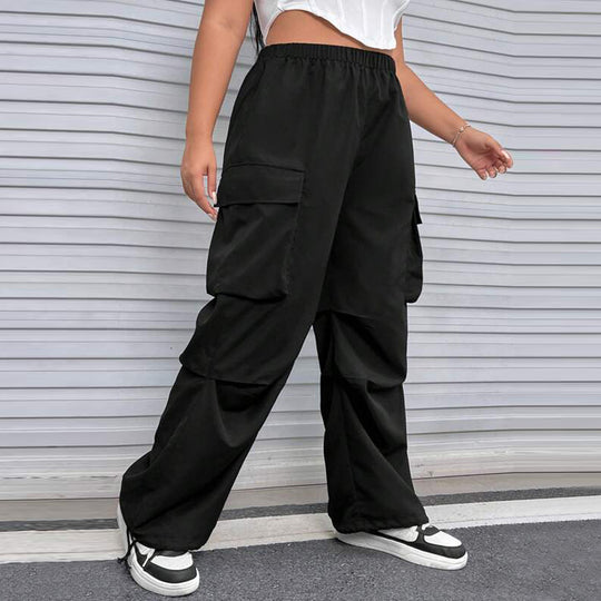 Damen Cargohose mit seitlichen Taschen und elastischem Bund R&B