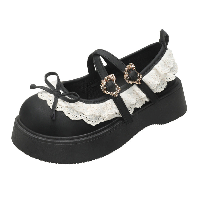 Damen Komfortable Plateau-Mules mit dekorativen Riemen und Schleifen-Detail R&B