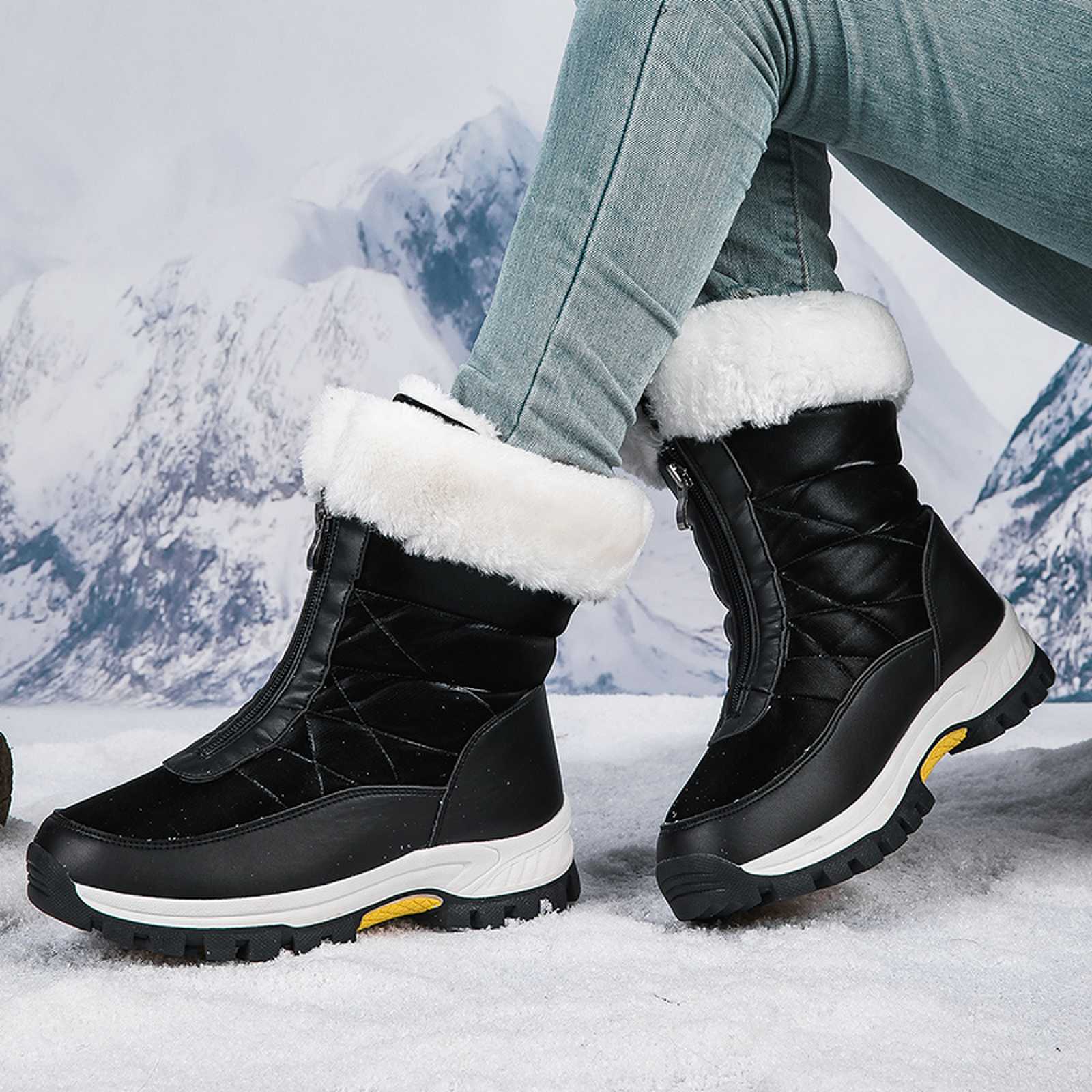 Damen isolierte Winterstiefel mit wärmendem Innenfutter und rutschfester Sohle R&B