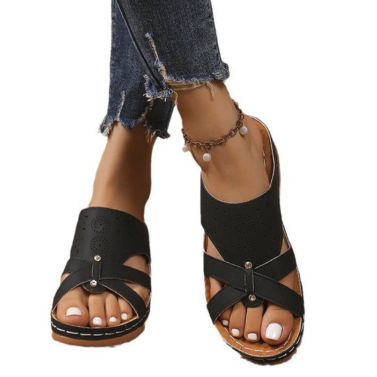 Damen Komfortable und elegante Sandalen mit atmungsaktiven Cut-Outs R&B