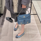 Damen Ballerinas mit elegantem Kontrast-Design und weichem Fußbett R&B