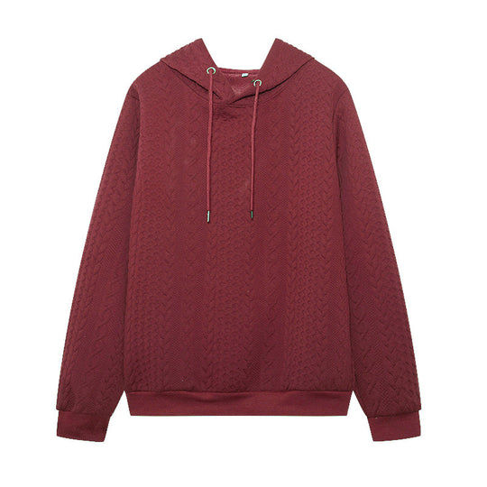 Damen Kapuzenpullover mit Kordelzug und strukturiertem Muster R&B