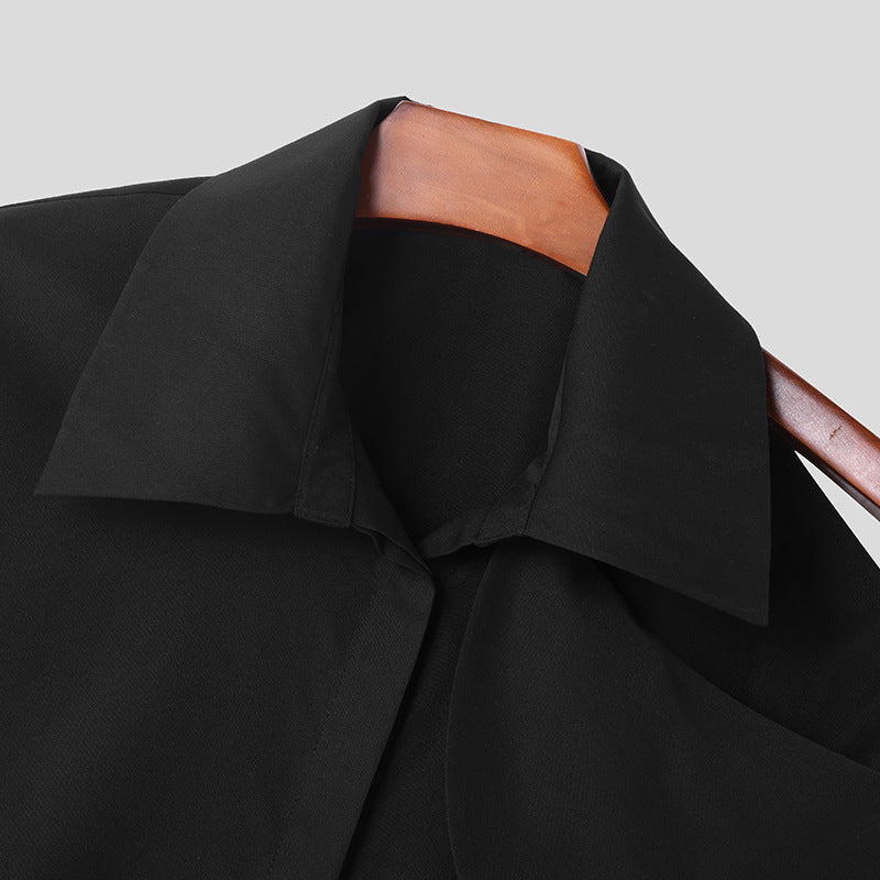 Damen Modische Bluse mit asymmetrischem Kragen und hochwertiger Verarbeitung R&B
