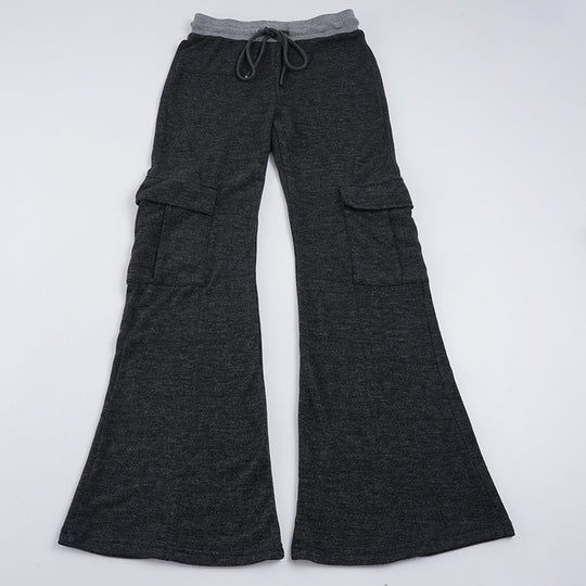 Damen Weite Cargo-Hose mit elastischem Bund und praktischen Taschen R&B