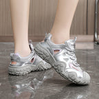 Damen Sportliche Sneaker mit reflektierendem Obermaterial und dämpfender Sohle R&B