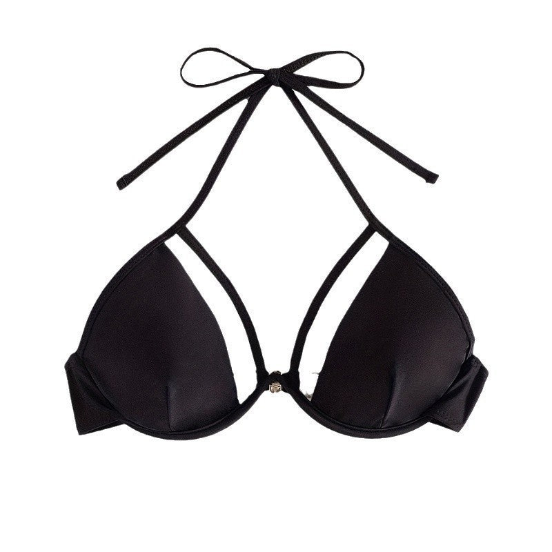 Damen Triangel-Bikini mit transparenten Einsätzen