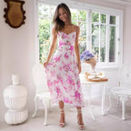 Damen Maxikleid mit zartem Blumenprint und modernem Schnitt R&B