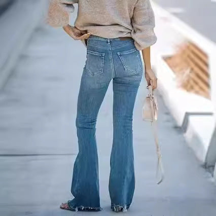 Damen zeitlose Jeans im modernen Schnitt mit cropped Bein R&B