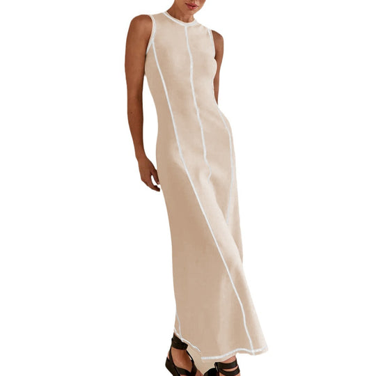 Damen Elegantes Maxikleid mit subtilen Nähdetails R&B