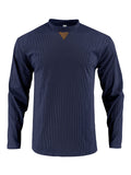 Herren Langarmshirt mit strukturiertem Rippdesign R&B