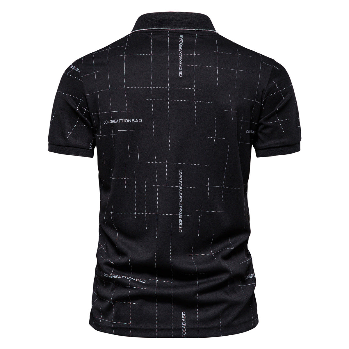 Herren Polohemd mit modernem Schnitt und grafischem Muster