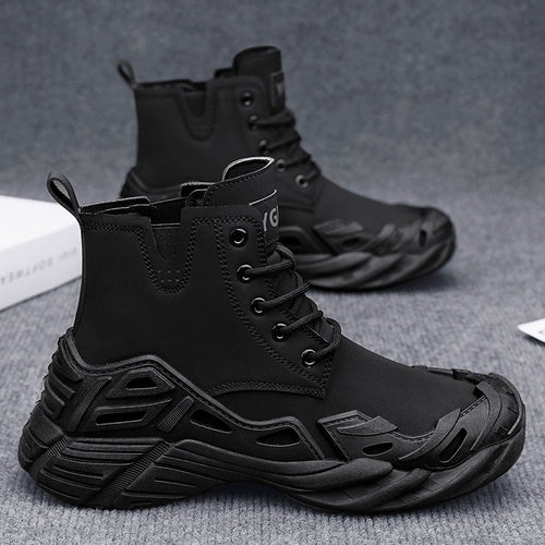 Damen Sportliche High-Top Stiefel mit futuristischem Design und rutschfester Sohle R&B