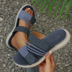 Damen bequeme Slipper mit verstellbarem Riemendesign und rutschfester Sohle R&B