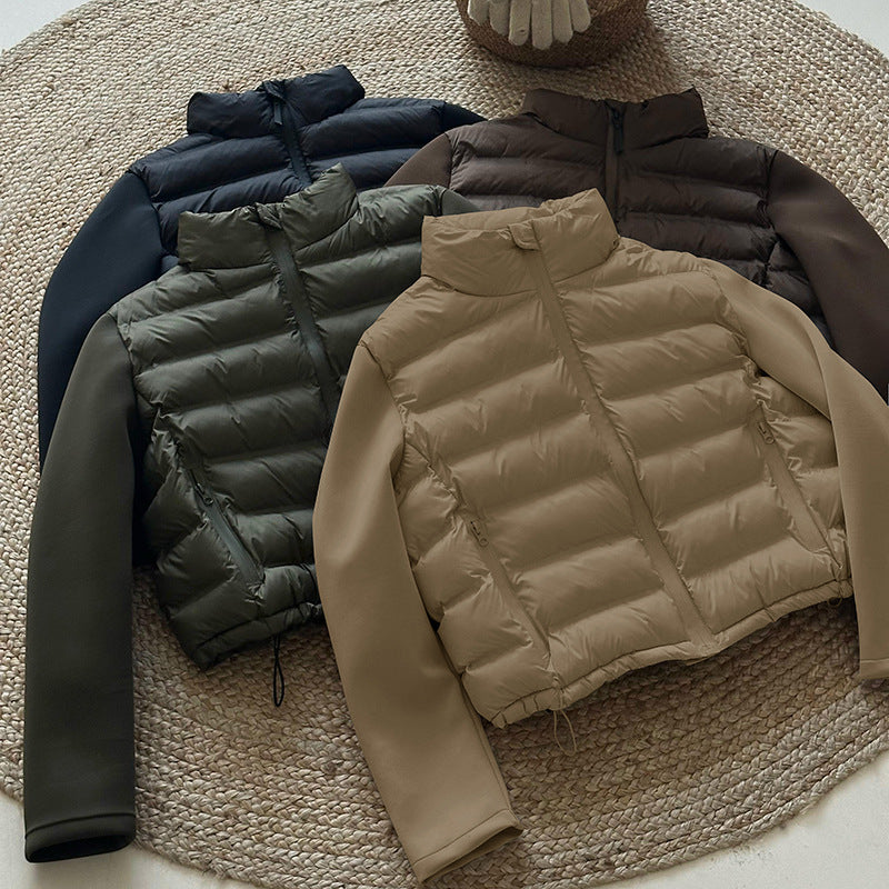Damen Funktionale Pufferjacke mit Taschen und hohem Kragen R&B