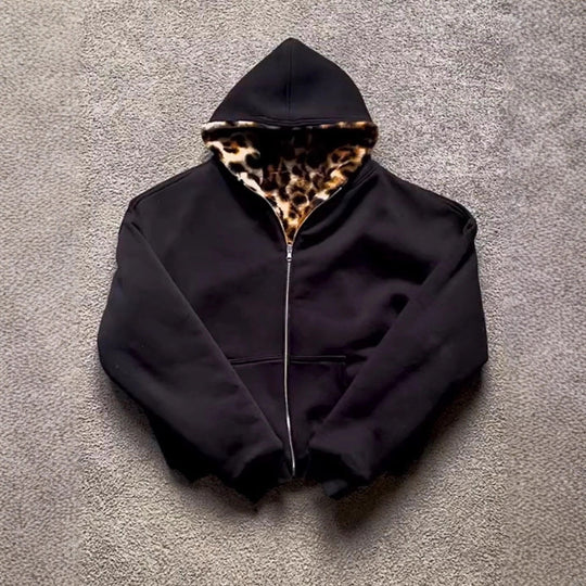 Damen Hoodie mit luxuriösem Kunstfellfutter R&B