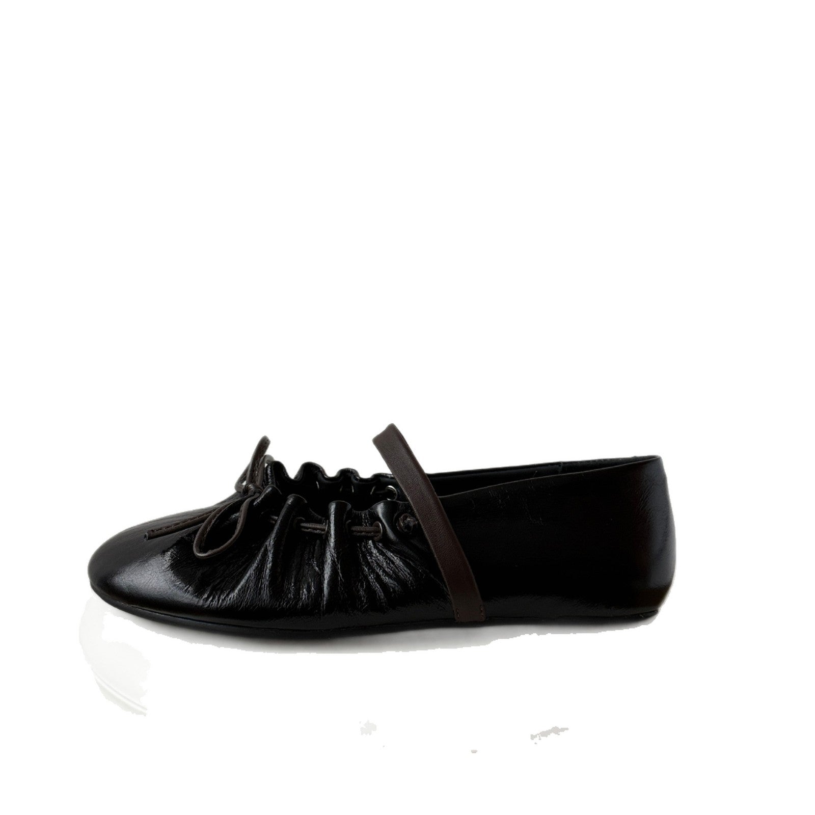 Damen Komfortable Ballerinas mit schimmerndem Obermaterial und elastischem Riemen