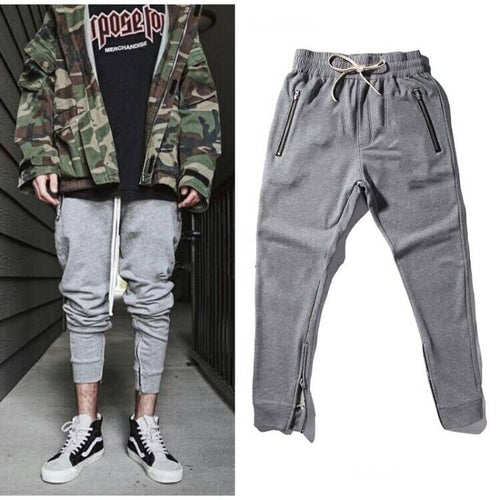 Herren Jogginghose mit seitlichen Reißverschlusstaschen und gemütlichem Schnitt R&B