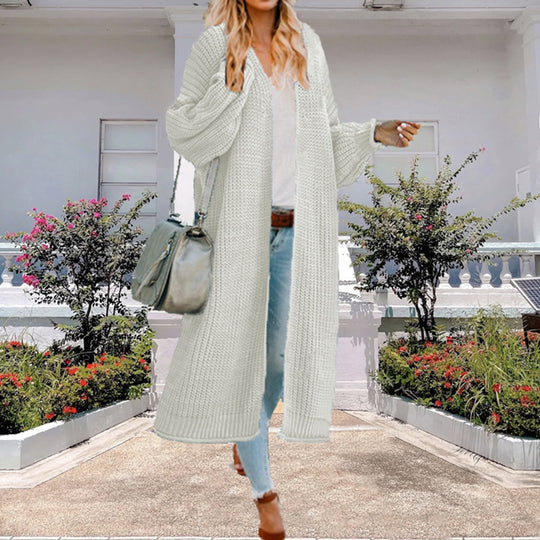 Damen Großer Strickmantel mit weitem Schnitt und tiefen Taschen R&B