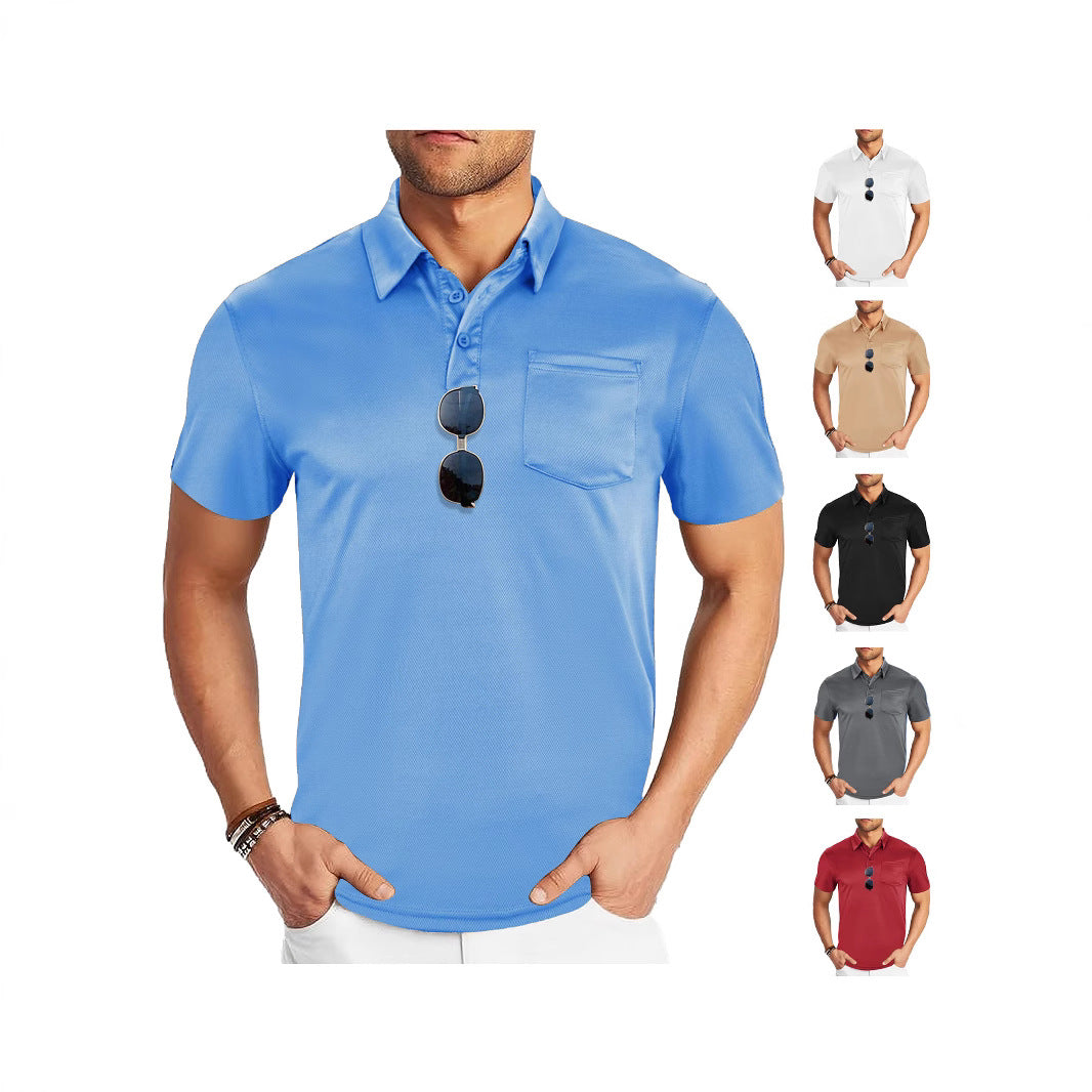 Herren nan funktionales Polohemd mit Brusttasche und atmungsaktiver Meshstruktur R&B