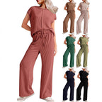 Damen Relaxed Fit Ripp-Loungewear-Set R&B
