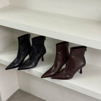 Damen Stiefeletten aus hochwertigem Leder mit elegantem Spitzenabsatz R&B