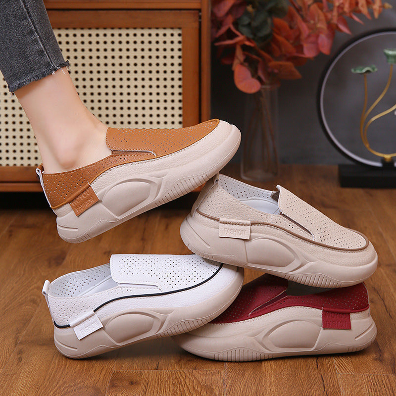 Damen Atmungsaktive Slip-On Sneakers mit perforiertem Obermaterial und rutschfester Sohle R&B