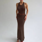 Damen Figurbetontes Maxikleid mit eleganter Raffung R&B