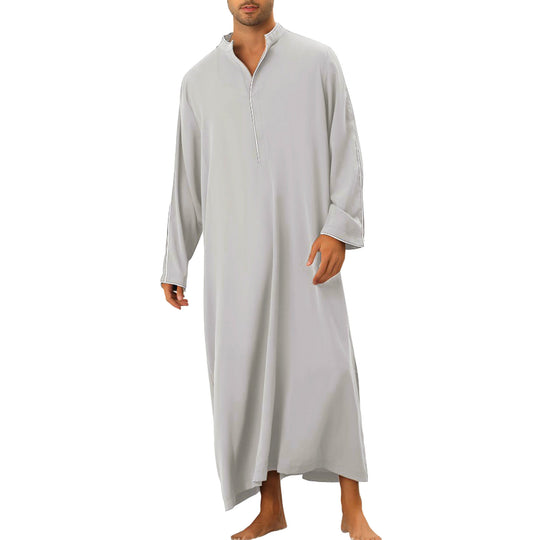 Herren hochentwickelter Kaftan mit sportlichem Stehkragen und eleganten Kontrastdetails R&B