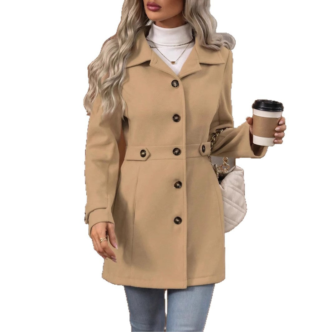 Damen Elegante und taillierte Übergangsjacke mit praktischen Taschen R&B