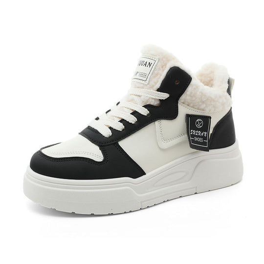 Damen hohe Modische Sneakers mit kuscheligem Innenfutter und sportlichem Design R&B