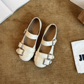 Damen Mary Jane Ballerinas mit Doppelriemen und modischem Schnallenverschluss