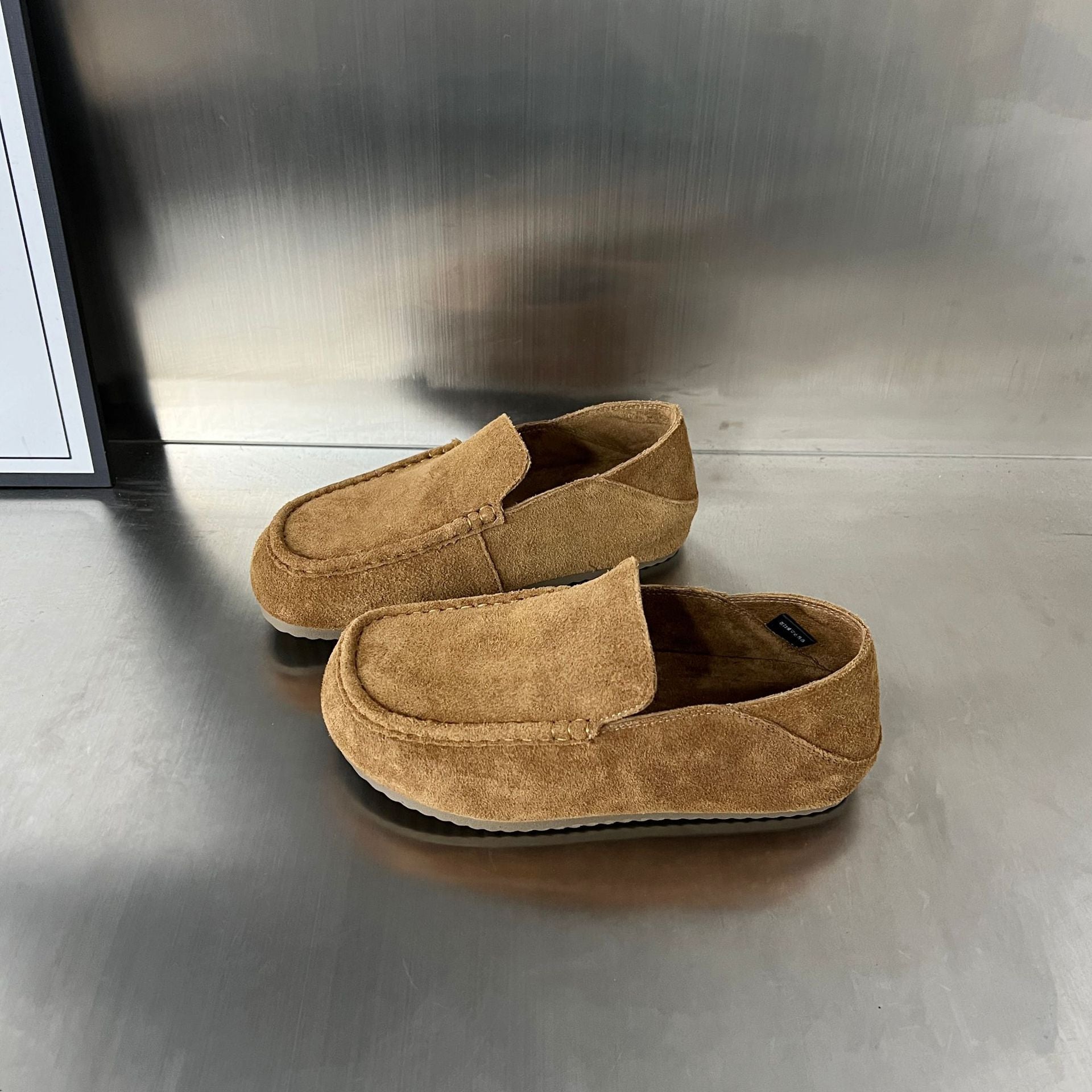 Damen Mokassins aus hochwertigem Wildleder mit komfortablem Fußbett und elastischem Design R&B