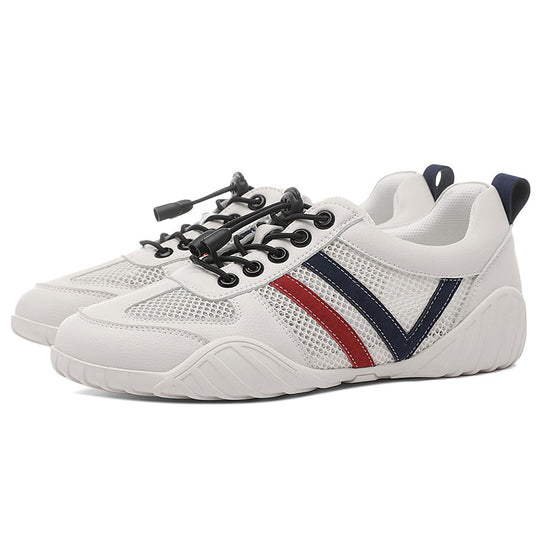 Damen Sportliche Mesh-Sneaker mit rutschfester Sohle und elastischen Schnürsenkeln R&B