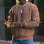 Herren stilvoller Strickpullover mit strukturiertem Design R&B