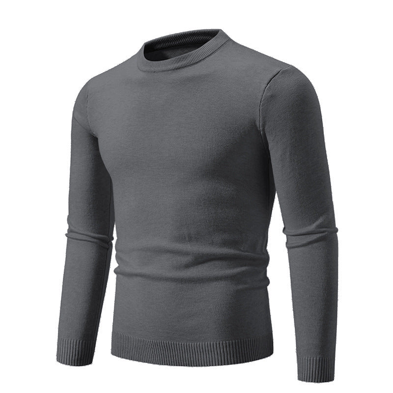 Herren eleganter Rundhals-Pullover aus feiner Baumwolle R&B