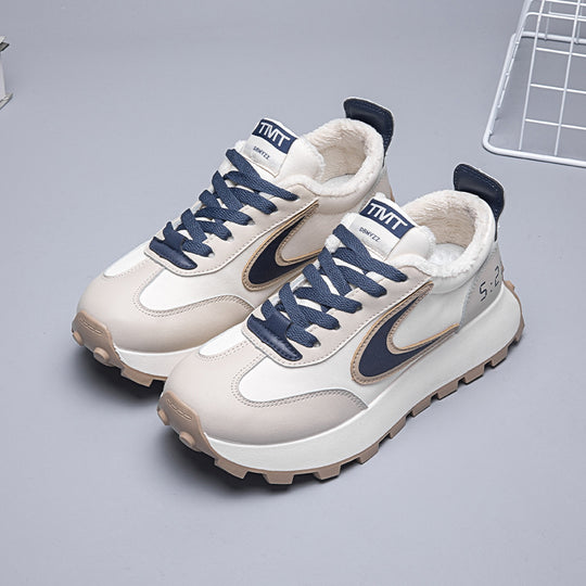 Damen Winter Sneakers mit warmem Fleece-Innenfutter und rutschfester Profilsohle R&B
