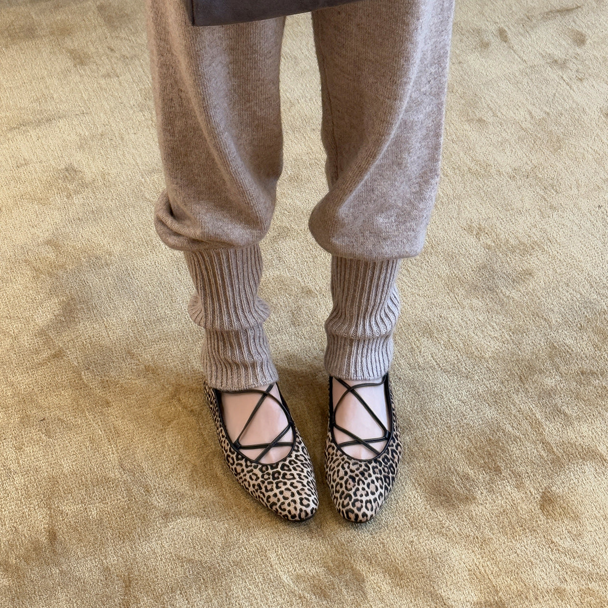 Damen Ballettschuhe im Tierfell-Look R&B
