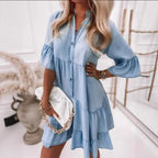 Damen Hemdblusenkleid mit Rüschendetails R&B